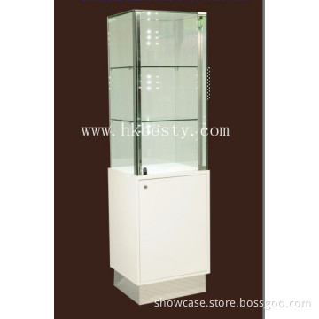 Top grade  jewellery tower display showcase and cabinet with high power LED light